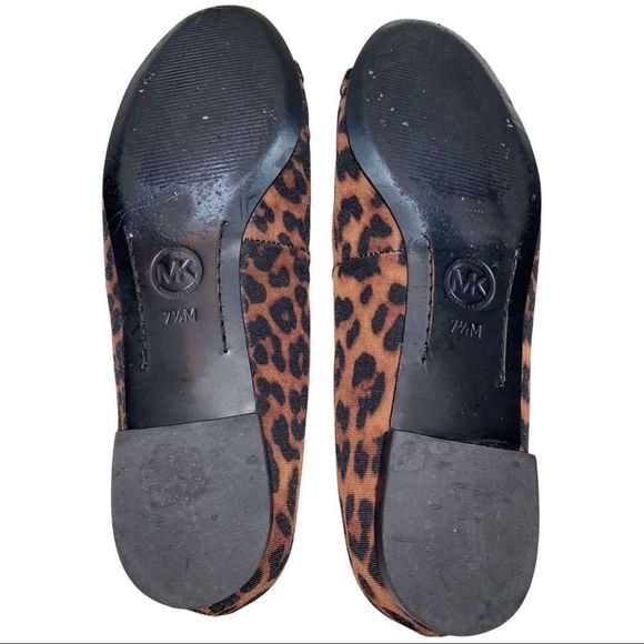 Used Michael Kors Loafers Leopard Print Loungewear Flats Shoes Comfy - Picture 5 of 7